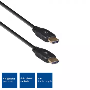 ACT 5 m HDMI Ultra High Speed laidas v2.0 HDMI-A kištukas - HDMI-A kištukas