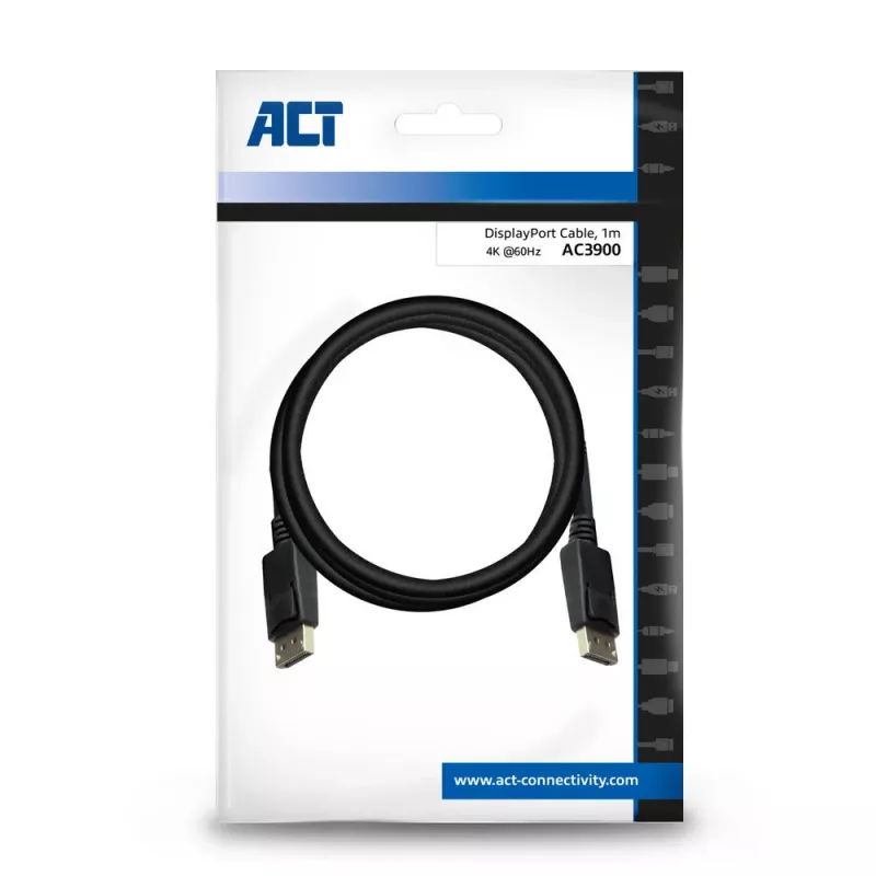 ACT AC3900 DisplayPort kabelis vyriškas - vyriškas 1 m