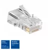 ACT Modular CAT5E RJ-45 jungtis ACT AC4110 vyriška sidabrinė skaidri 10 vnt.
