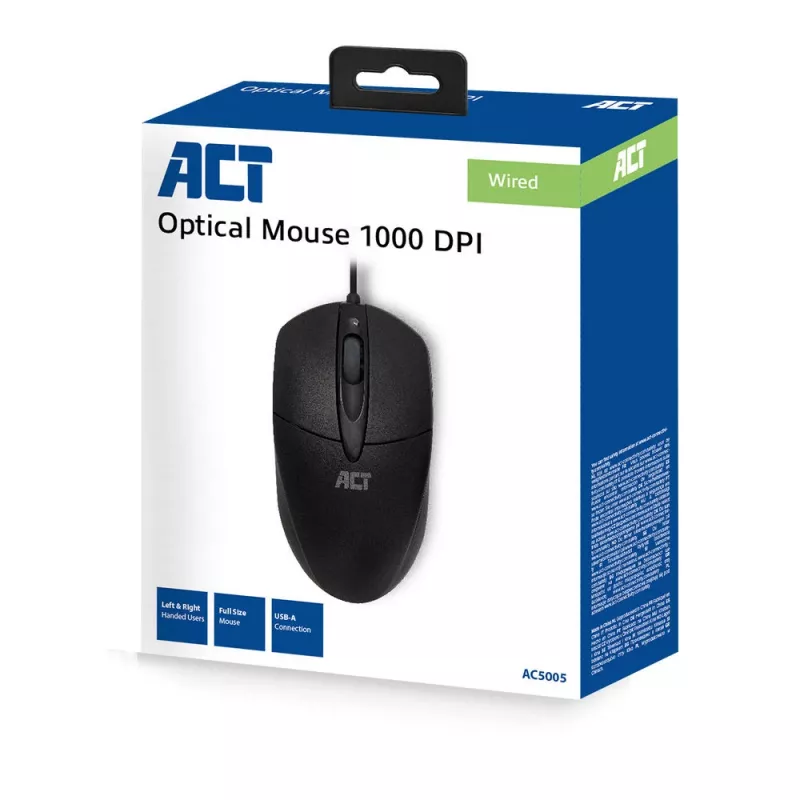 ACT AC5005 laidinė optinė pelė, 1000 DPI, USB