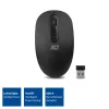ACT belaidė pelė 1200 DPI, ambidekstrinė, RF belaidė, juoda