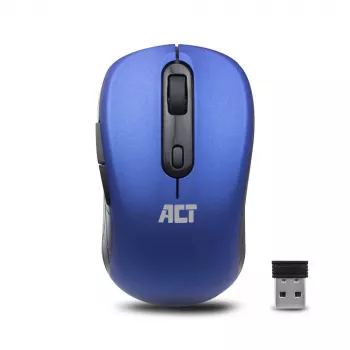Belaidė pelė ACT Wireless Mouse 1600 DPI, dešinei rankai, optinė, RF, mėlyna