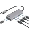 USB Hub ACT AC6121 Type-A 5000 Mbit/s Aliuminis