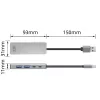 USB šakotuvas ACT AC6125 3.2 Gen 1 Type-A 5000 Mbit/s Pilka