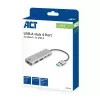 USB šakotuvas ACT AC6125 3.2 Gen 1 Type-A 5000 Mbit/s Pilka