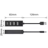 USB šakotuvas ACT AC6205 4 prievadai USB 2.0 480 Mbit/s Juodas 0,12 m