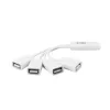 ACT AC6210 USB 3.2 Gen 1 4 prievadų USB-A lankstus USB šakotuvas, baltas, 480 Mbit/s