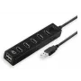 USB šakotuvas ACT AC6215 7 prievadų 480 Mbit/s juodas