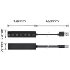 USB šakotuvas ACT AC6215 7 prievadų 480 Mbit/s juodas