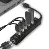 USB šakotuvas ACT AC6215 7 prievadų 480 Mbit/s juodas