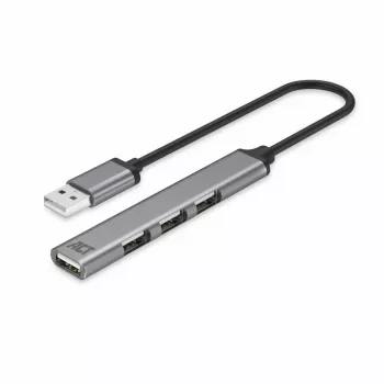 ACT AC6225 USB 2.0 centrinis įrenginys 480 Mbit/s pilkas aliuminis