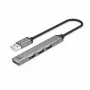 ACT AC6225 USB 2.0 centrinis įrenginys 480 Mbit/s pilkas aliuminis