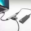 ACT AC6225 USB 2.0 centrinis įrenginys 480 Mbit/s pilkas aliuminis