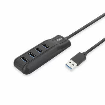ACT AC6320 USB 3.2 Gen 1 Type-A šakotuvas 4 prievadai 5 Gbps juodas