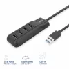 ACT AC6320 USB 3.2 Gen 1 Type-A šakotuvas 4 prievadai 5 Gbps juodas
