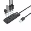 ACT AC6320 USB 3.2 Gen 1 Type-A šakotuvas 4 prievadai 5 Gbps juodas