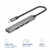USB šakotuvas ACT AC6425 Type-C 5000 Mbit/s aliuminis pilkas