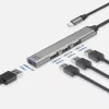 USB šakotuvas ACT AC6425 Type-C 5000 Mbit/s aliuminis pilkas