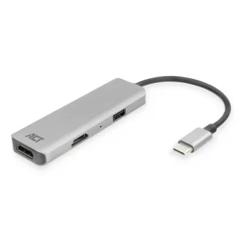 ACT USB-C 4K multiport adapteris 2 HDMI monitorams, USB-A duomenų prievadas
