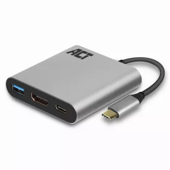 ACT USB-C multiport adapteris 1x HDMI, 1x USB-A, PD praėjimas