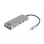 ACT USB-C 3.0 šakotuvas su 3x USB-A, kortelių skaitytuvu ir PD praėjimu