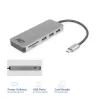 ACT USB-C 3.0 šakotuvas su 3x USB-A, kortelių skaitytuvu ir PD praėjimu