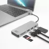 ACT USB-C 3.0 šakotuvas su 3x USB-A, kortelių skaitytuvu ir PD praėjimu