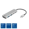 ACT AC7072 USB 3.2 Gen 1 Type-C šakotuvas 5000 Mbit/s juoda pilka