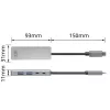 ACT AC7072 USB 3.2 Gen 1 Type-C šakotuvas 5000 Mbit/s juoda pilka
