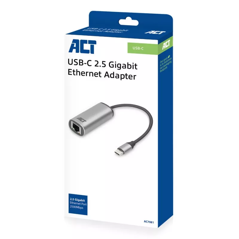 USB Hub ACT AC7081 Type-C 2,5 Gbit/s Aliumininis