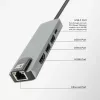 ACT USB-C 4K dokavimo stotelė 1 HDMI monitoriui, Ethernet, USB-A, PD perdavimas