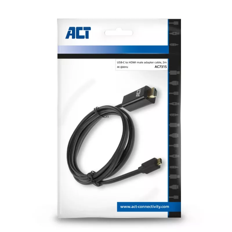 USB-C į HDMI kabelis ACT AC7315 2 metrai