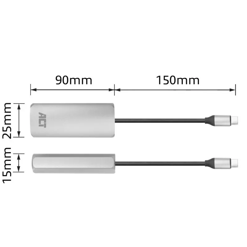 Tinklo plokštė ACT AC7335 Ethernet 1000 Mbit/s USB Type-C