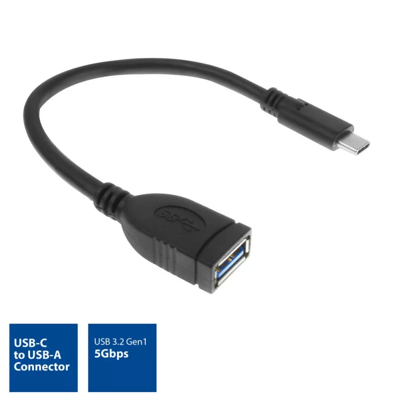 ACT USB 3.0 laidas OTG USB-C kištukas į USB-A lizdą 0,2 m 5 Gbit/s
