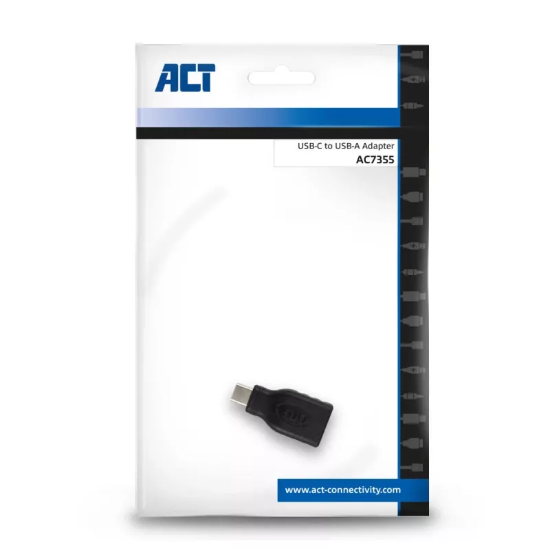 USB-C į USB-A adapteris ACT AC7355 juodas