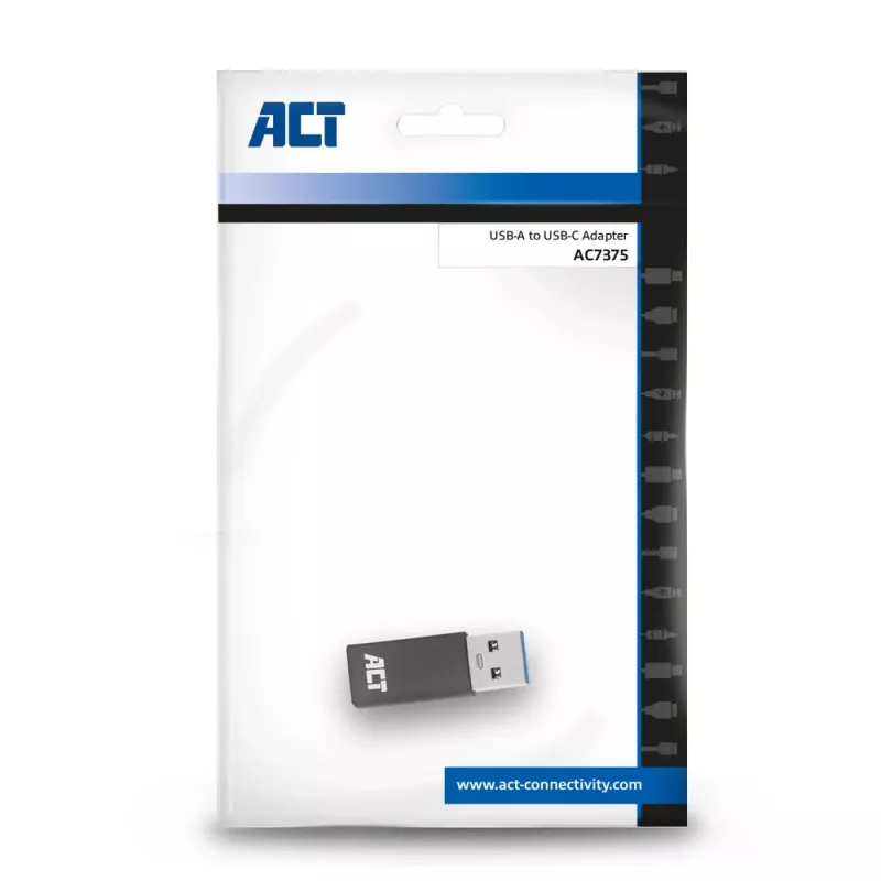 USB-A į USB-C adapteris ACT AC7375 pilka