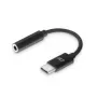 Garso adapteris ACT AC7380 0.11 m 3,5 mm lizdas USB-C kištukas juodas