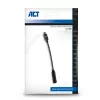 Garso adapteris ACT AC7380 0.11 m 3,5 mm lizdas USB-C kištukas juodas