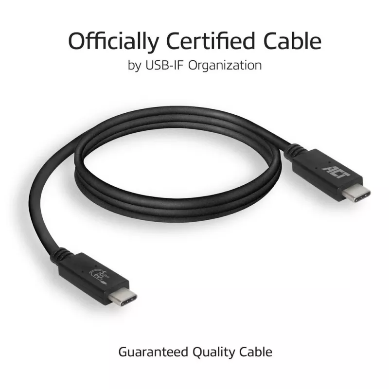 ACT USB 3.0 laidas USB-C USB-IF sertifikuotas 1 metras 5 Gbit/s