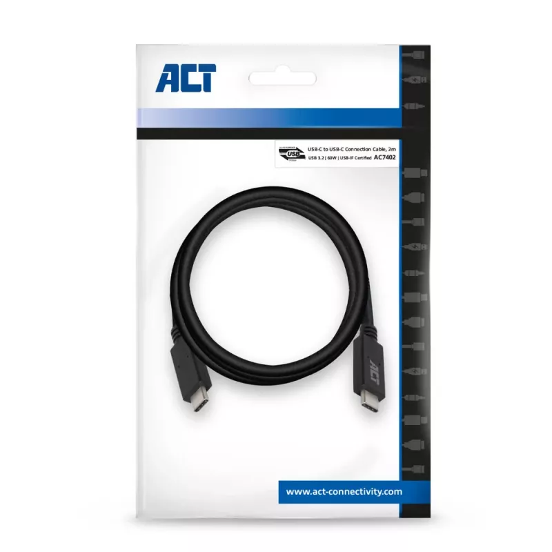 ACT USB 3.0 laidas USB-C USB-IF sertifikuotas 2 m 5 Gbit/s