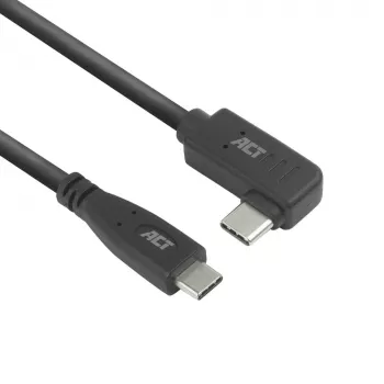 ACT USB 3.0 kampinis USB-C laidas 1 m 5 Gbit/s juodas