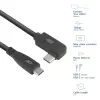 ACT USB 3.0 kampinis USB-C laidas 1 m 5 Gbit/s juodas