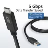 ACT USB 3.0 laidas USB-A į USB-C 2 m 5 Gbit/s Juoda