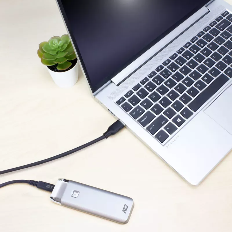 ACT USB 3.0 laidas USB-A į USB-C 2 m 5 Gbit/s Juoda