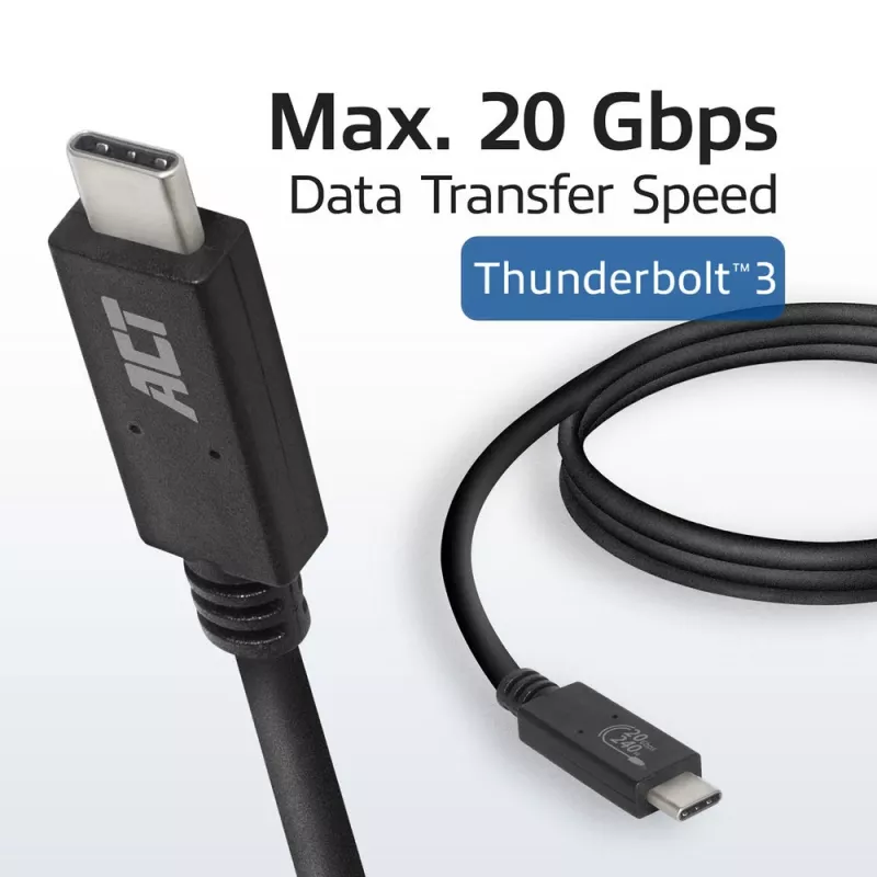 ACT USB4® 20Gbps laidas, USB-C, USB-IF sertifikuotas, 1 m