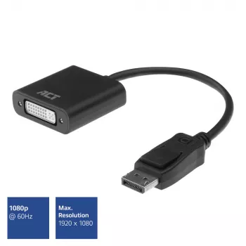 ACT DisplayPort (vyriškas) į DVI-D (moteriškas) adapteris 0,15 m AC7510