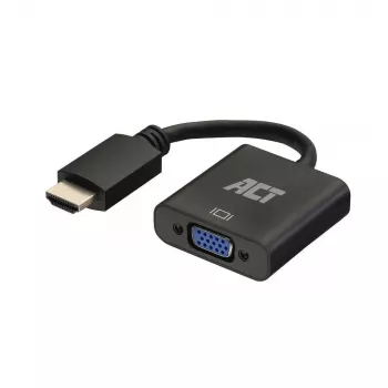 ACT AC7535 HDMI-A (vyriškas) į VGA (moterišką) adapteris su 3,5 mm garso išvestimi, 0,15 m