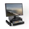 Monitor stovas ACT AC8200 reguliuojamo aukščio su stalčiumi juodas