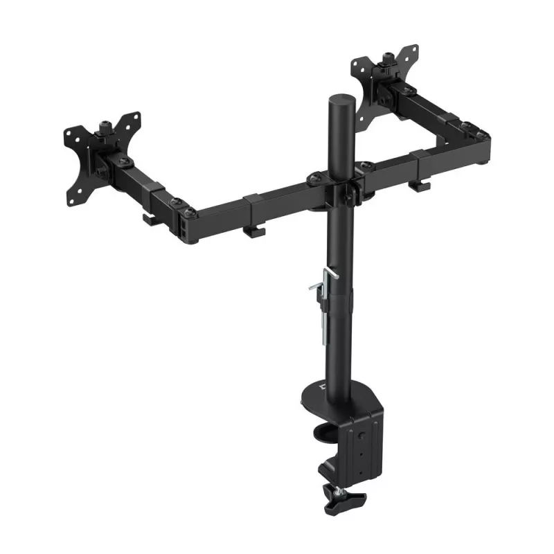 ACT Dvigubas monitoriaus laikiklis AC8302, spaustuvinis / per varžtą, 16 kg, 10-32 colių