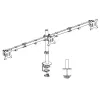 ACT Trivis trijų monitorių laikiklis AC8303, spaustuvinis/varžtinis, 30 kg, 13-27 colių